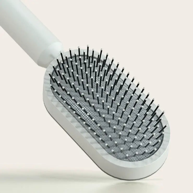 Self cleaning hair brush for women one-key loss airbag massage scalp comb anti-static hairbrush