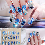 Nail Art Finished Crown Bow Knot Drill Fake Nail Patch