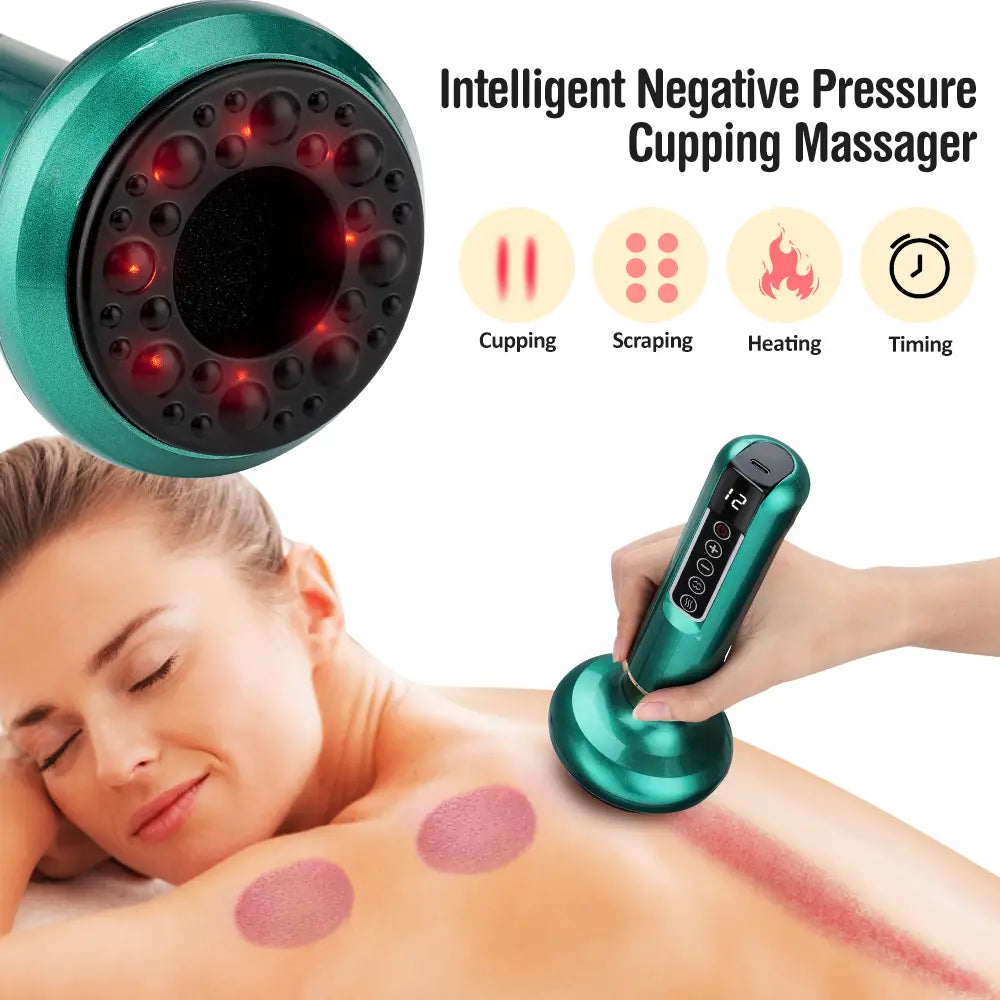 Electric vacuum cupping massager for body anti-cellulite suction cup gua sha massage cups guasha fat burning slimming