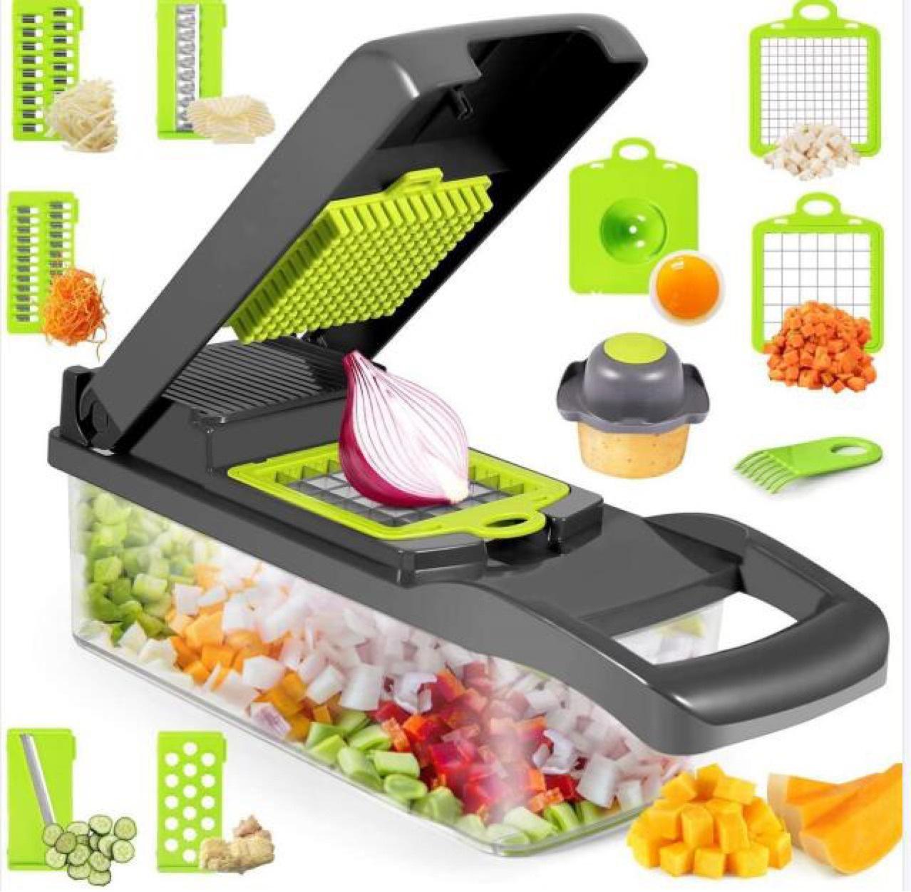 12-in-1 Vegetable Chopper & Slicer 🍅🥒 | Ultimate Kitchen Gadget for Effortless Cooking!