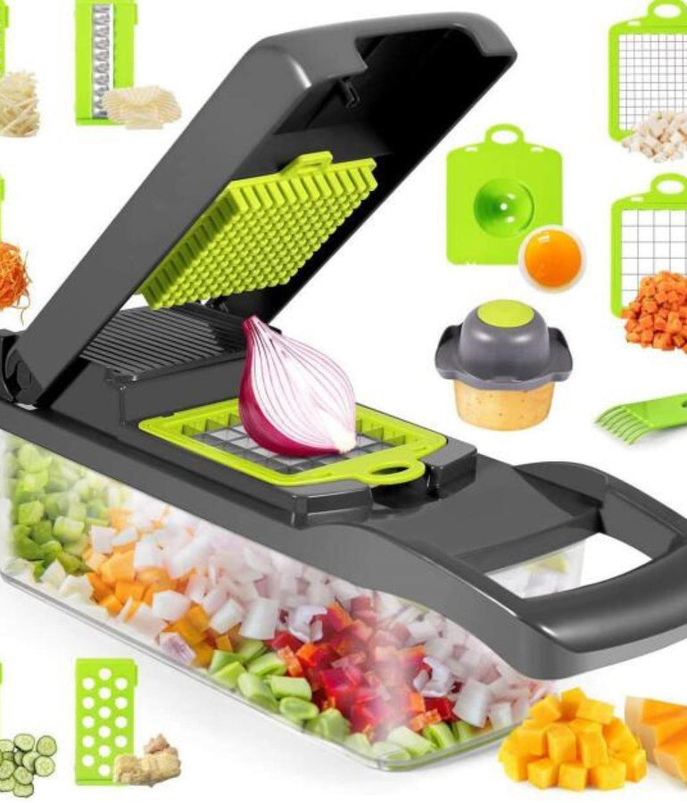 12-in-1 Vegetable Chopper & Slicer 🍅🥒 | Ultimate Kitchen Gadget for Effortless Cooking!