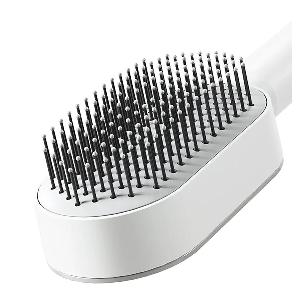 Self cleaning hair brush for women one-key loss airbag massage scalp comb anti-static hairbrush