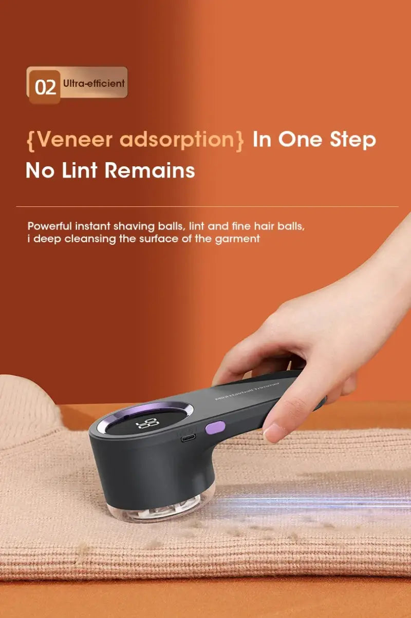 Lint-free luxe: led fabric shaver with adjustable intensity & portable design