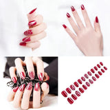 Nail Art Finished Crown Bow Knot Drill Fake Nail Patch