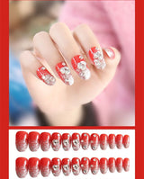 Nail Art Finished Crown Bow Knot Drill Fake Nail Patch