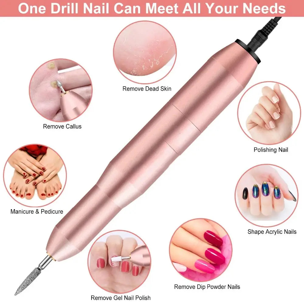 Nail filer pedicure tool drill set electric machine manicure usb charging mill cutter