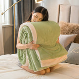 Winter Double Thick Lamb Wool Coral Fleece Blanket