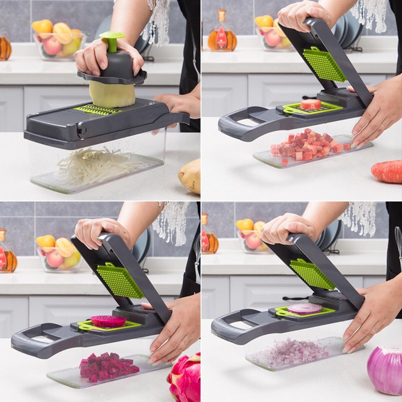 12-in-1 Vegetable Chopper & Slicer 🍅🥒 | Ultimate Kitchen Gadget for Effortless Cooking!