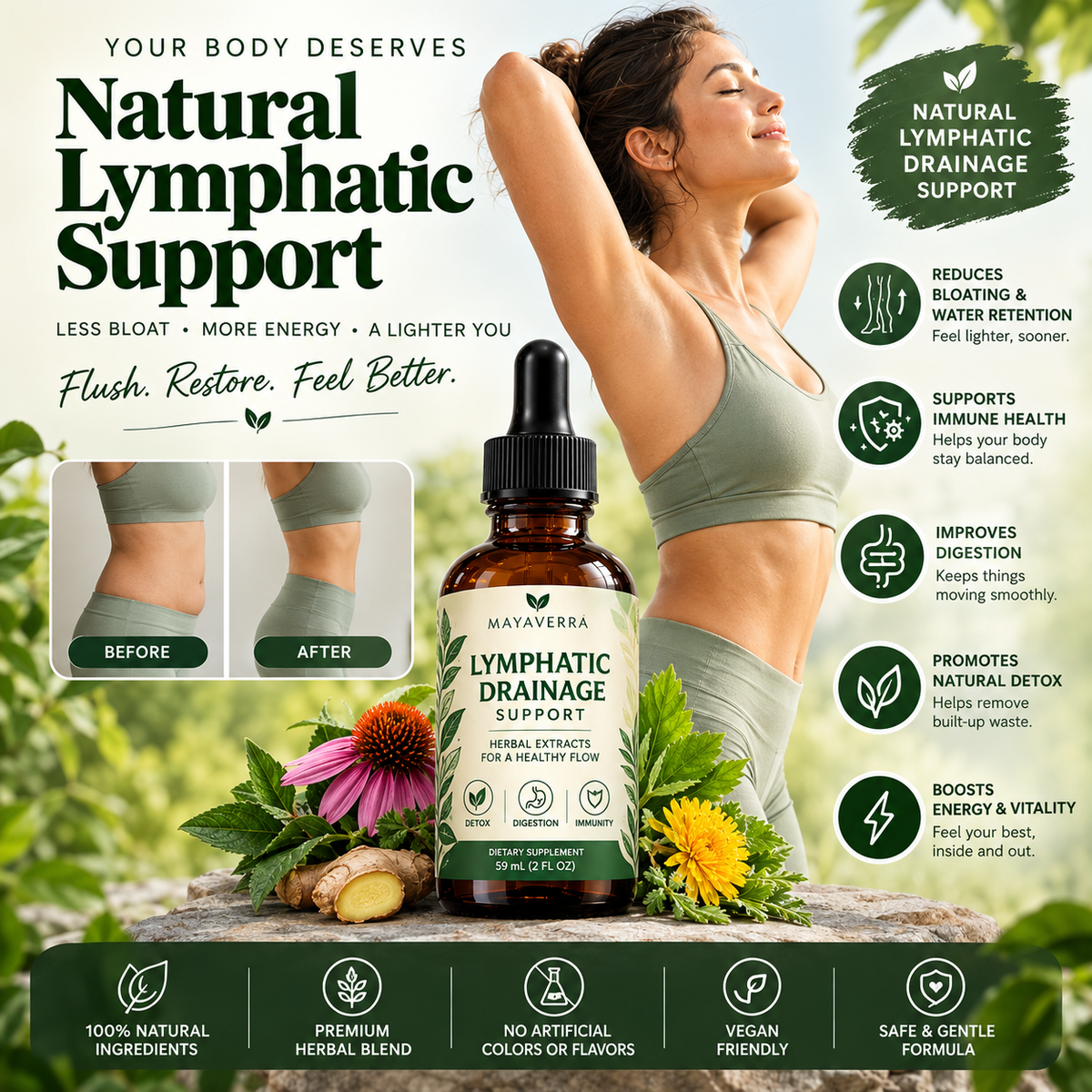 Lymphatic Support Liquid Drops – Natural Herbal Wellness Formula