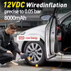 Inflatable Pump Portable 2 power supply modes and 4 preset air pressures Digital Display Car Motorcycle Tire With USB output
