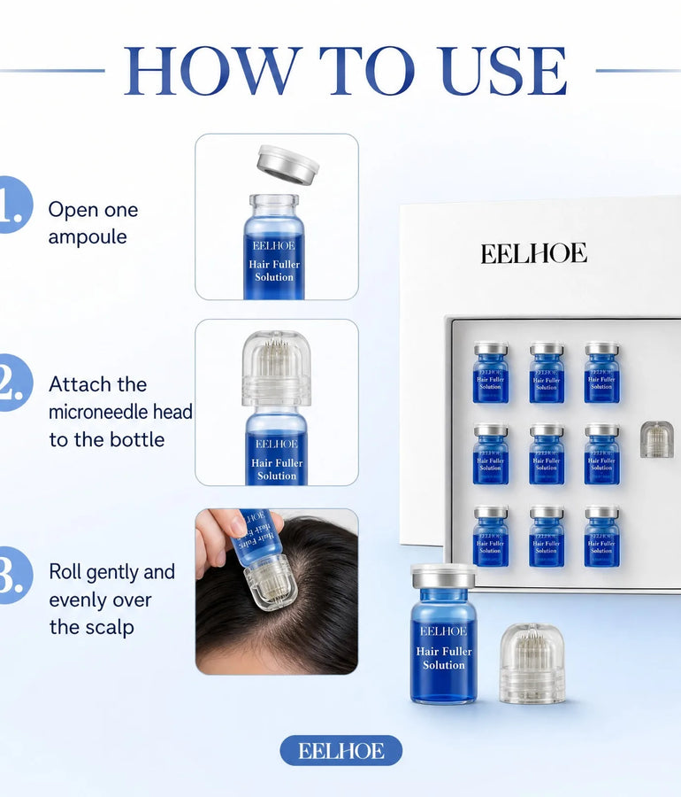 Copper Peptide Microneedling Hair Regrowth Serum - Scalp Care System
