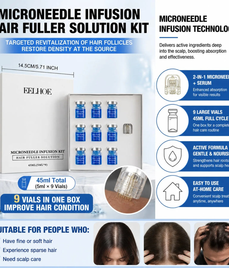 Copper Peptide Microneedling Hair Regrowth Serum - Scalp Care System