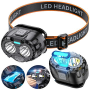 Powerful LED Headlamp IPX4 Waterproof Emergency Head Flashlight for Outdoor Fishing Camping Hiking