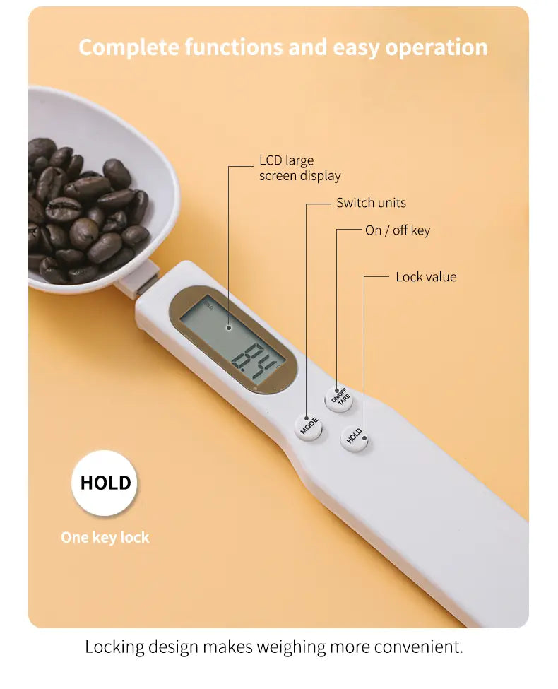 Electronic kitchen scale lcd display digital weight measuring spoon mini accessories tools