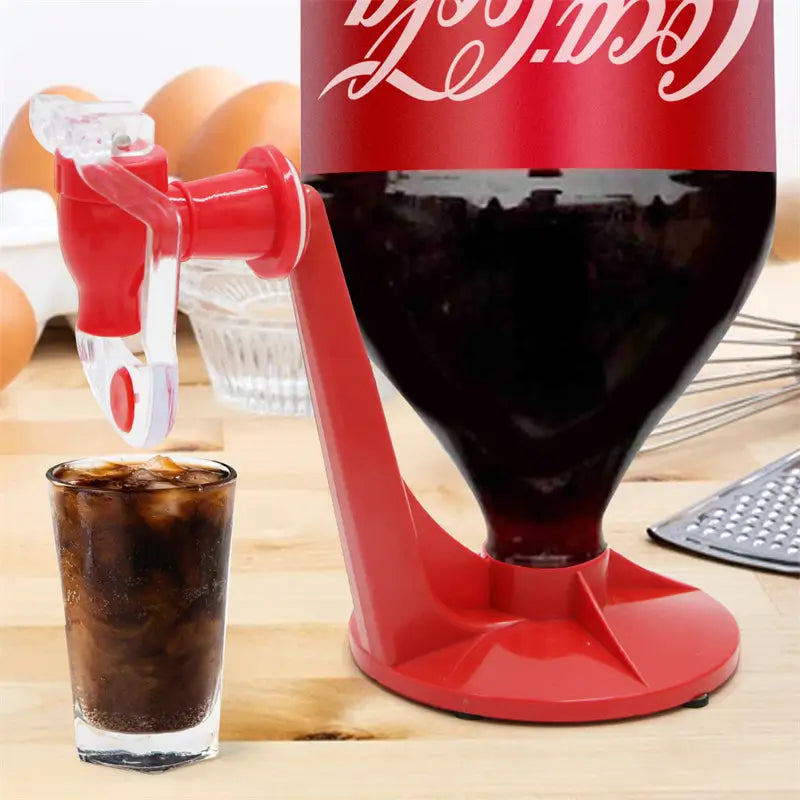 Upside down beverage dispenser – water pepsi & coca-cola serve home bar kitchen