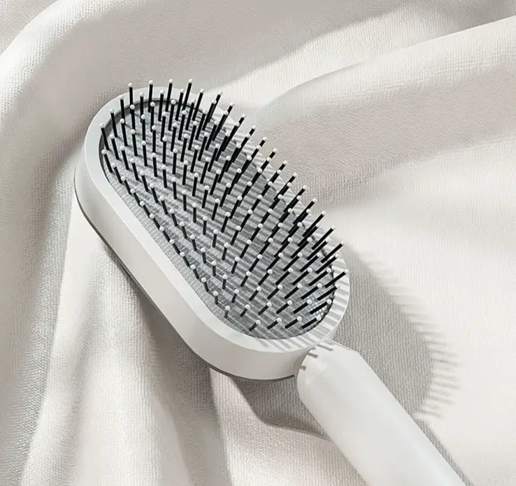 Self cleaning hair brush for women one-key loss airbag massage scalp comb anti-static hairbrush