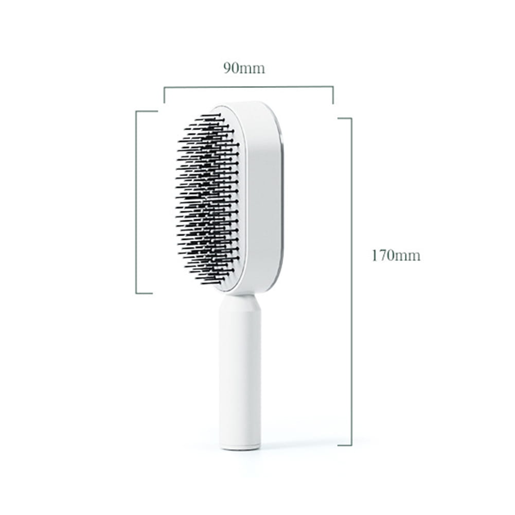 Self cleaning hair brush for women one-key loss airbag massage scalp comb anti-static hairbrush