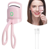 Eyelash curler portable electric heated comb eye lash long lasting eyelashes curls thermal makeup tools