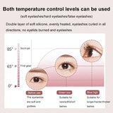 Eyelash curler portable electric heated comb eye lash long lasting eyelashes curls thermal makeup tools