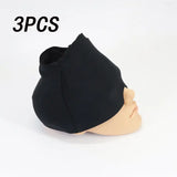 Migraine relief hat cold therapy products comfortable head wrap ice pack eye mask for puffy eyes - 3pcs black - migrane