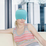 Migraine relief hat cold therapy products comfortable head wrap ice pack eye mask for puffy eyes - migrane pain