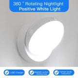 Human body sensor light corridor rotating garage wardrobe motion night - white - ash tray