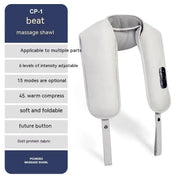 Musclerevive shoulder & neck kneading massager clip - white beating style / usb