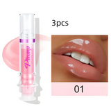 New tube lip rich color slightly spicy honey glass mirror face liquid lipstick - 1color3pcs - lipstick