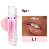 New tube lip rich color slightly spicy honey glass mirror face liquid lipstick - 1color5pcs - lipstick