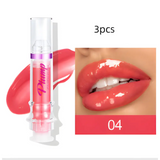 New tube lip rich color slightly spicy honey glass mirror face liquid lipstick - 4color3pcs - lipstick