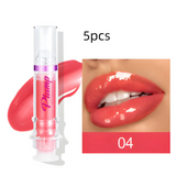 New tube lip rich color slightly spicy honey glass mirror face liquid lipstick - 4color5pcs - lipstick