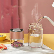 Portable tea and water separation double-layer glass - kitchen