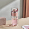 Portable tea and water separation double-layer glass - rose gold / 280ml - kitchen