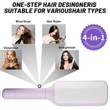 4 in 1 self cleaning hair brush new self-cleaning anti-static massage comb scalable rotate lifting hairbrush