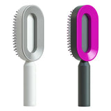 Self cleaning hair brush for women one-key loss airbag massage scalp comb anti-static hairbrush - set p - made easy