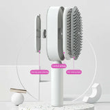 Self cleaning hair brush for women one-key loss airbag massage scalp comb anti-static hairbrush - made easy and fast