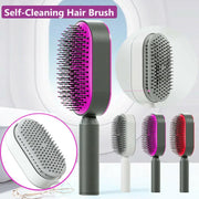 Self cleaning hair brush for women one-key loss airbag massage scalp comb anti-static hairbrush - made easy and fast