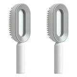 Self cleaning hair brush for women one-key loss airbag massage scalp comb anti-static hairbrush - set l - made easy