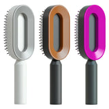 Self cleaning hair brush for women one-key loss airbag massage scalp comb anti-static hairbrush - set z - made easy