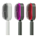 Self cleaning hair brush for women one-key loss airbag massage scalp comb anti-static hairbrush - made easy and fast