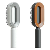 Self cleaning hair brush for women one-key loss airbag massage scalp comb anti-static hairbrush - set n - made easy