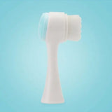 Skin brush face wash cleansing instrument - blue white / opp bag