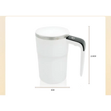 Usb rechargeable self-stirring coffee mug – automatic magnetic mixer ip67 waterproof stainless steel travel cup